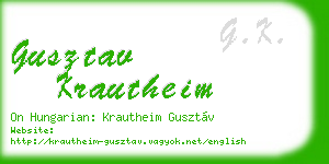 gusztav krautheim business card